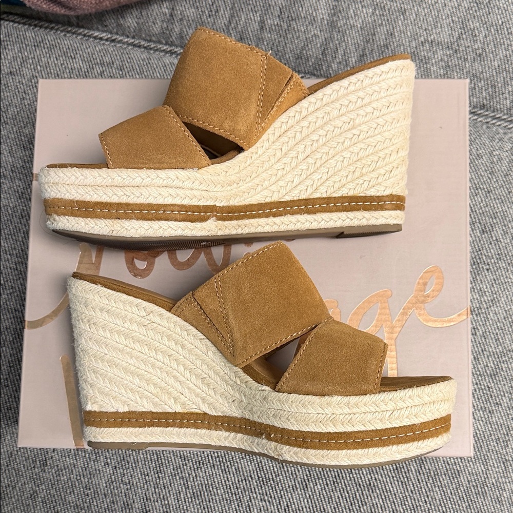 Crown Vintage Brown Wedge Sandals size 7.5 - Picture 5 of 11